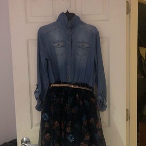 Girls rancher skirt dress😍